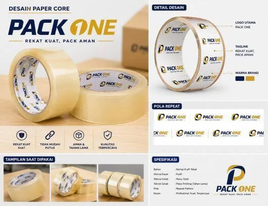 Desain kemasan paper core Pack One dari Harmony untuk produk retail
