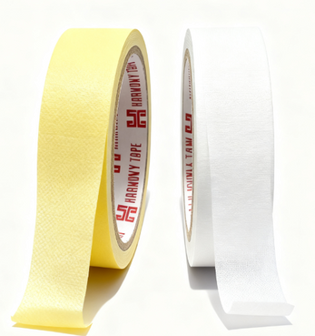 Masking tape putih dan kuning untuk renovasi dan pengecatan
