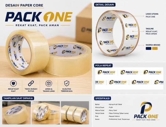 Hasil pabrik maklon lakban untuk brand Pack One Semarang