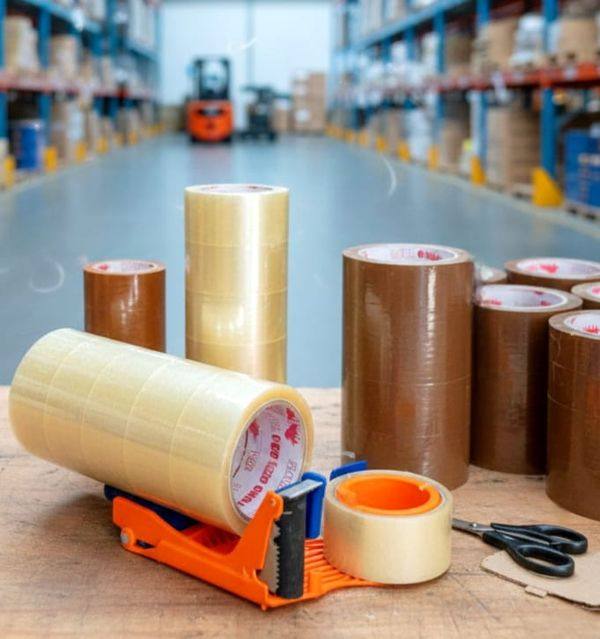 Roll lakban clear dan tan industri pabrik Semarang